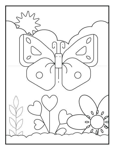 Buku Lembar Mewarnai Kupu-kupu